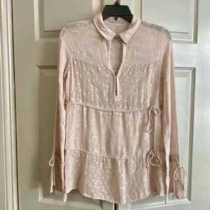 Elegant Pink Lace Women's Top